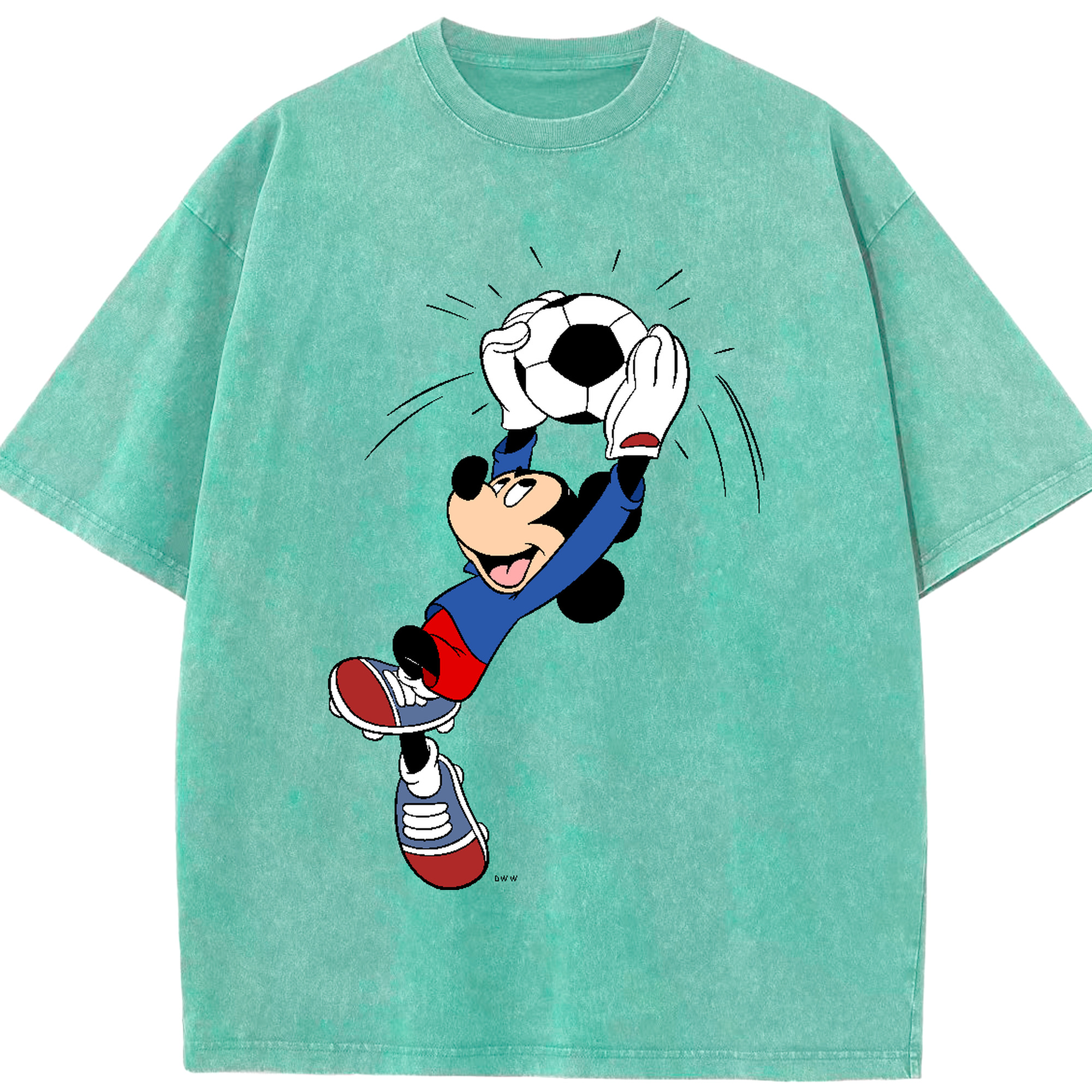 （画像用） ミッキーマウス Mickey Mouse 綿100% ヴィンテージ風 半袖Tシャツ（フロントプリント）